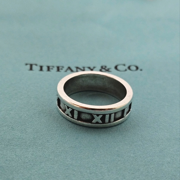 Tiffany & Co. 1995 Atlas Ring In Sterling Silver Size 7 - Picture 5 of 9
